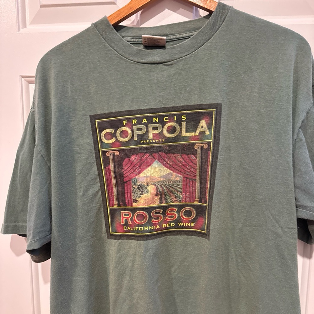Francis Ford Coppola Presents Rosso California Red Wine Green T-shirt XL
